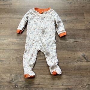 Burt’s Bees Baby Turkey Footed Onesie 3-6M EUC Fall Autumn Thanksgiving Footie